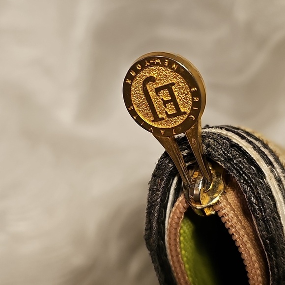 Eric Javits New York woven straw leather trim bag - Picture 3 of 10